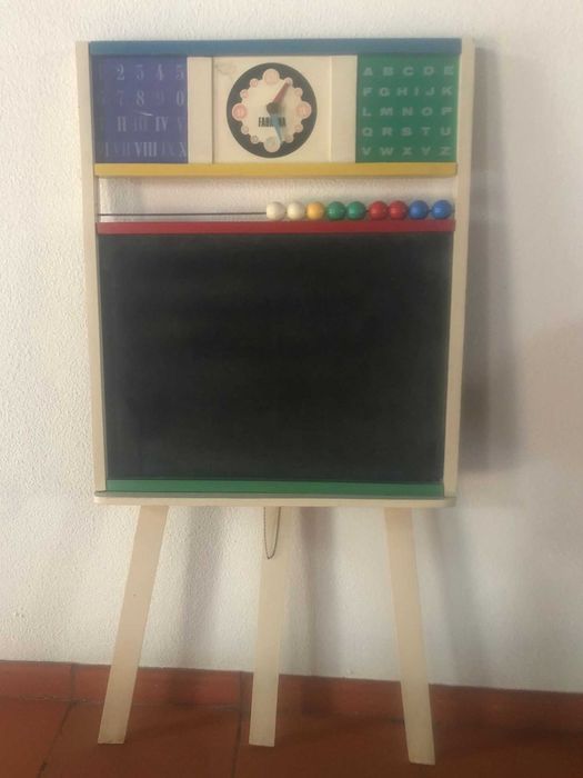 Quadro cavalete de ardósia vintage para crianças - Fabrima
