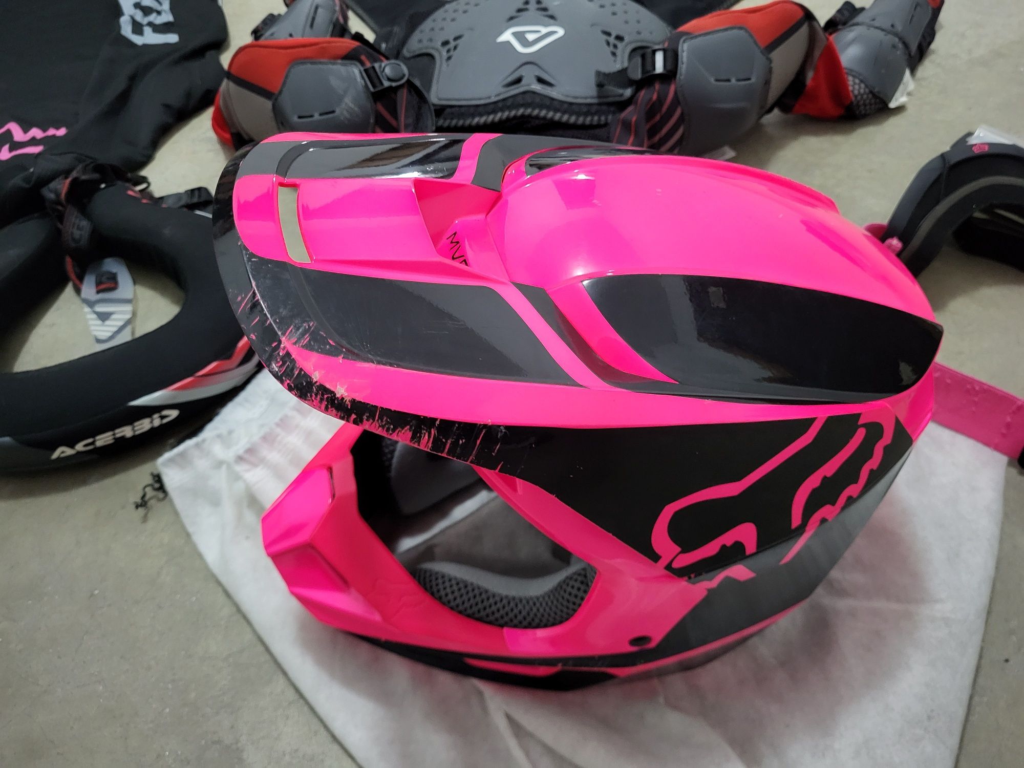 Equipamento FOX MotoCross completo para criança