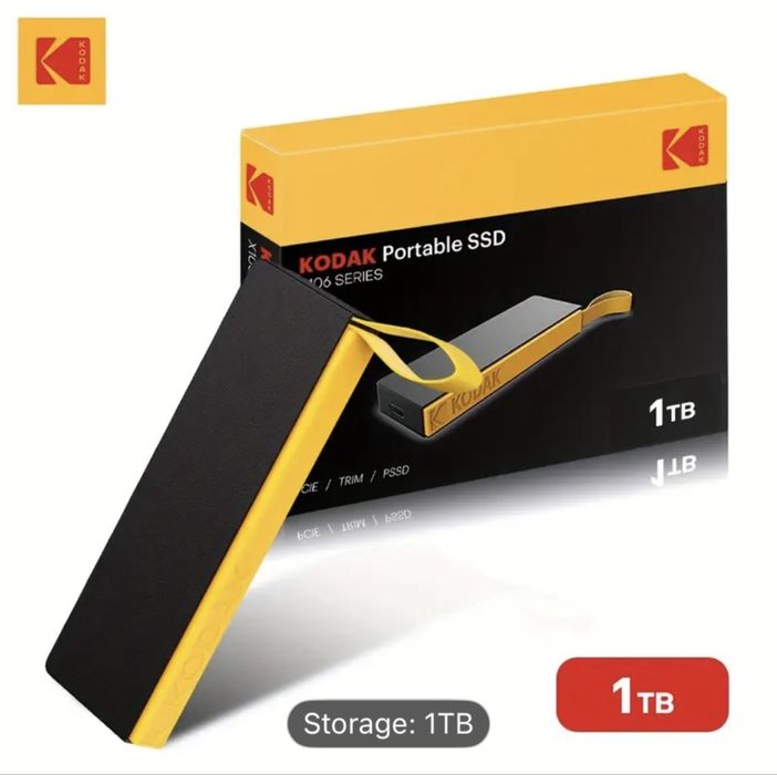 KODAK X106 External SSD USB 3.2 500Mb/s Portable SSD 1TB  нові, пломби