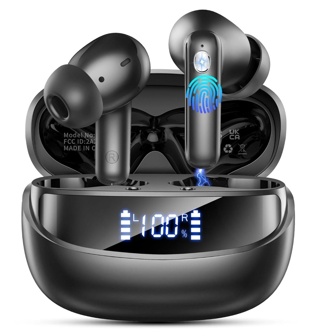 Słuchawki douszne bezprzewodowe Bluetooth 5.4 z mikrofonem  D60 pro