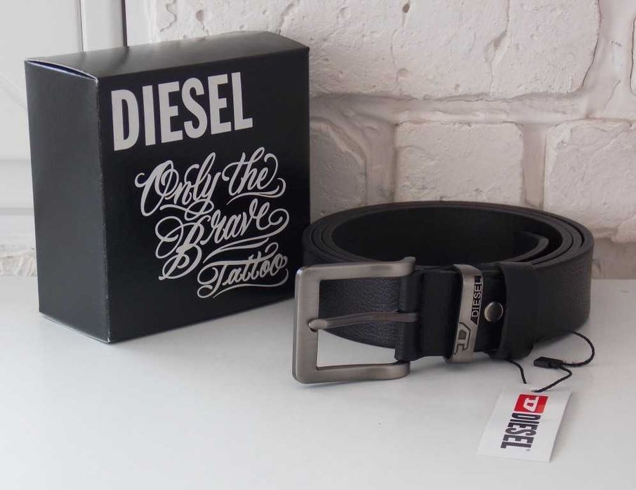 Шкіряний ремінь чоловічий Diesel / кожаный ремень мужской