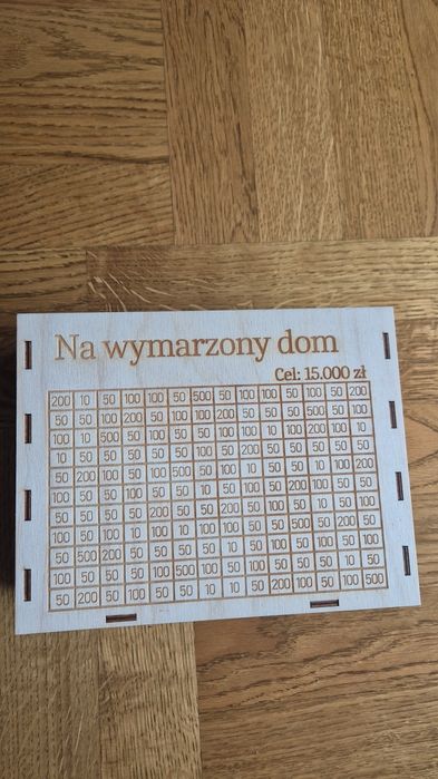 Skarbonka wykreślanka na wymarzony dom prezent