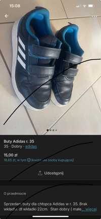 Buty Adidas r. 35 super