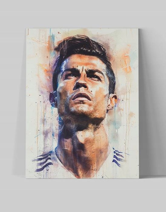 Obraz na płótnie Cristiano Ronaldo CR7 45x60 cm - nowoczesny styl