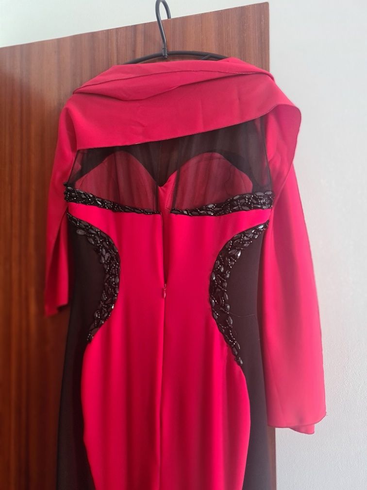 Vestido vermelho de cerimónia Maria Marcelino