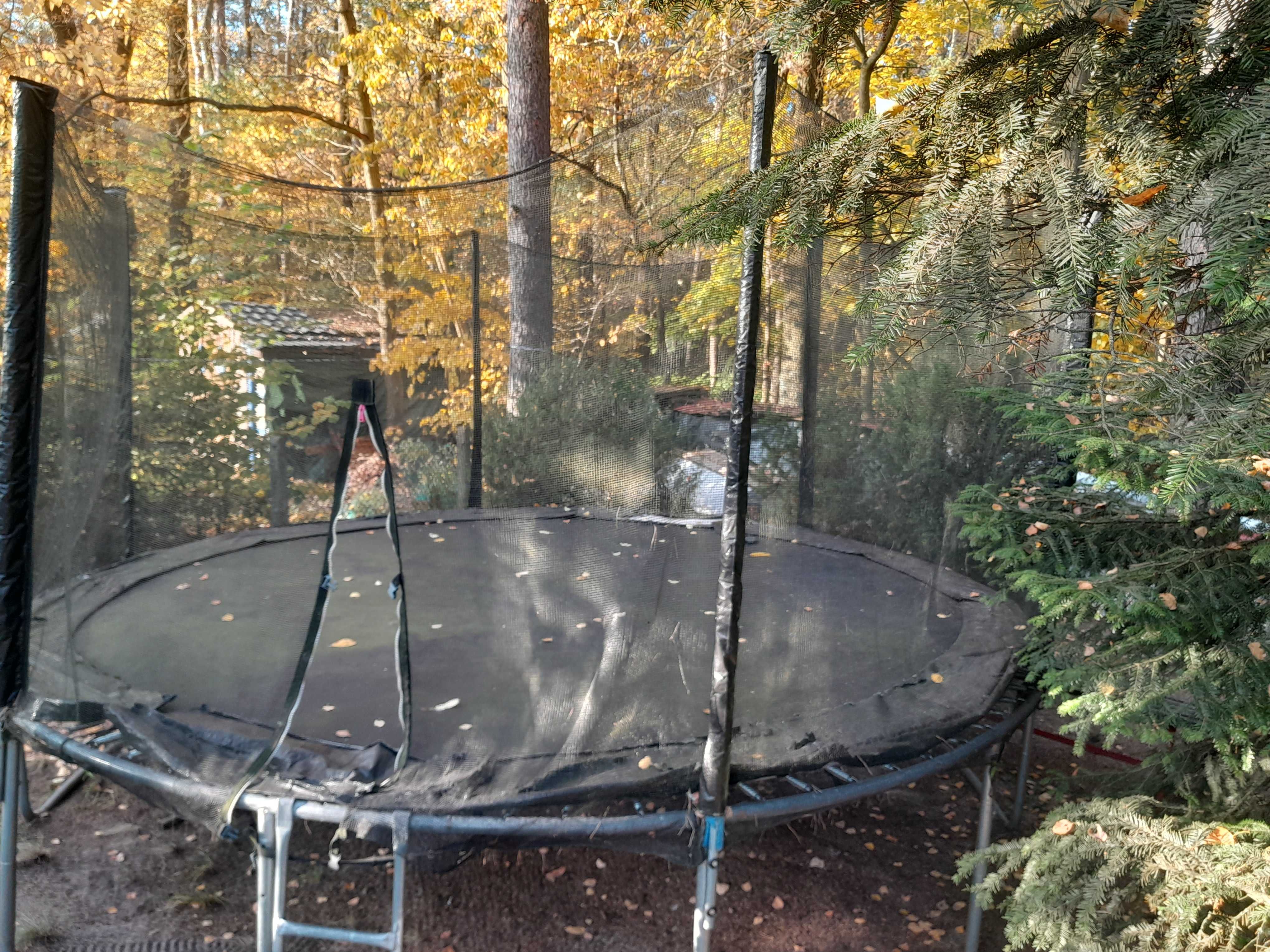 Trampolina 385 cm 6 nóg duża stabilna