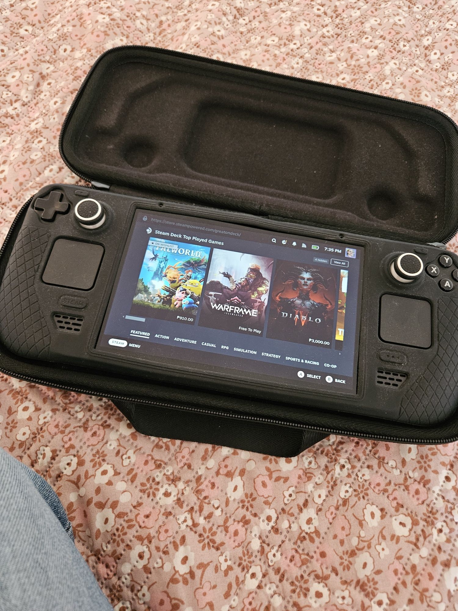 Steam deck 1tb com capa
