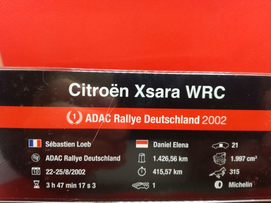 Miniatura 1/43 Citroen XSara WRC Loeb ADAC Rally 2002