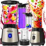 Blender kielichowy mikser do SMOOTHIE koktajli kruszy lód 2 bidony