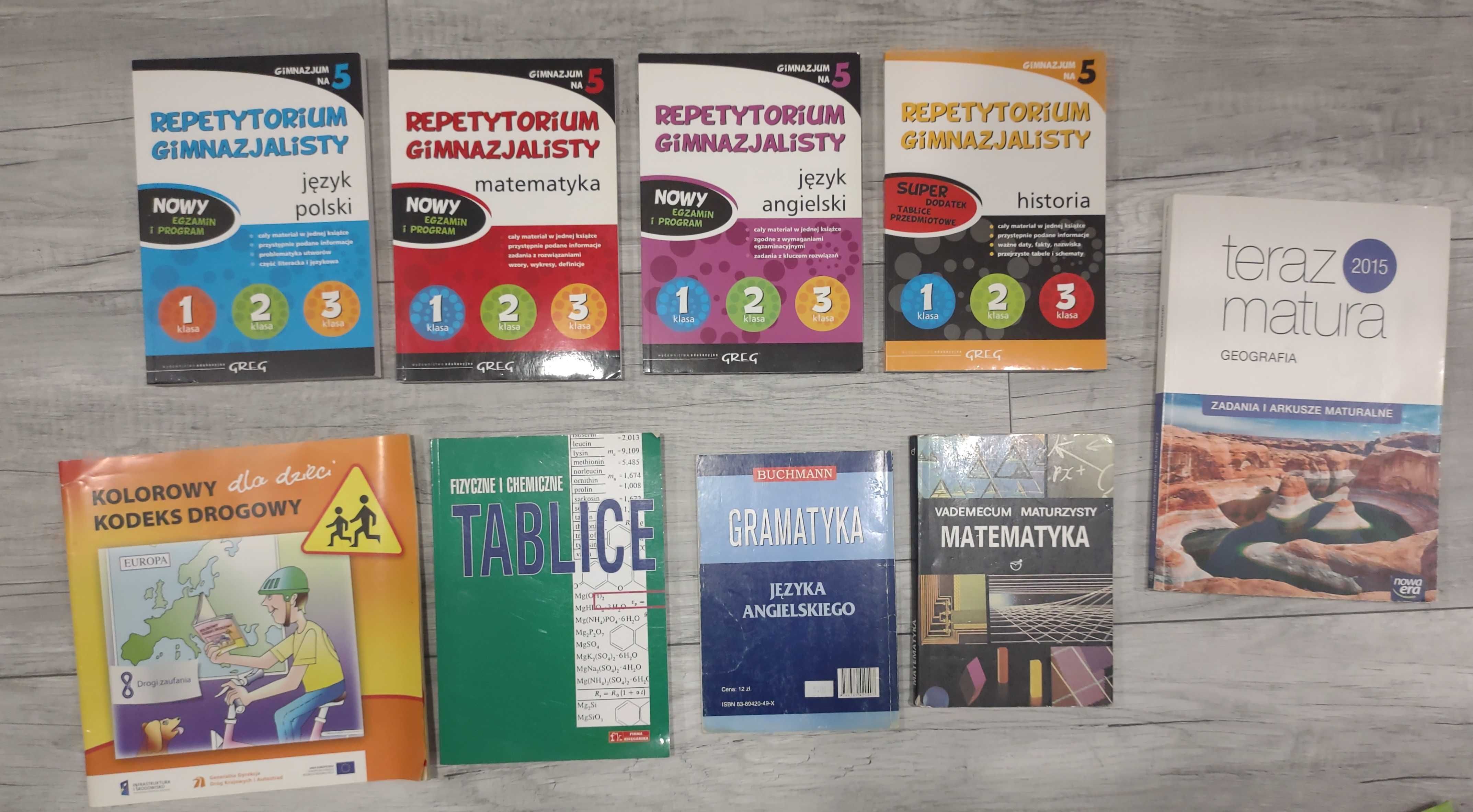 Pomoce naukowe przed maturą Historia Matematyka Angielski Polski Chemi