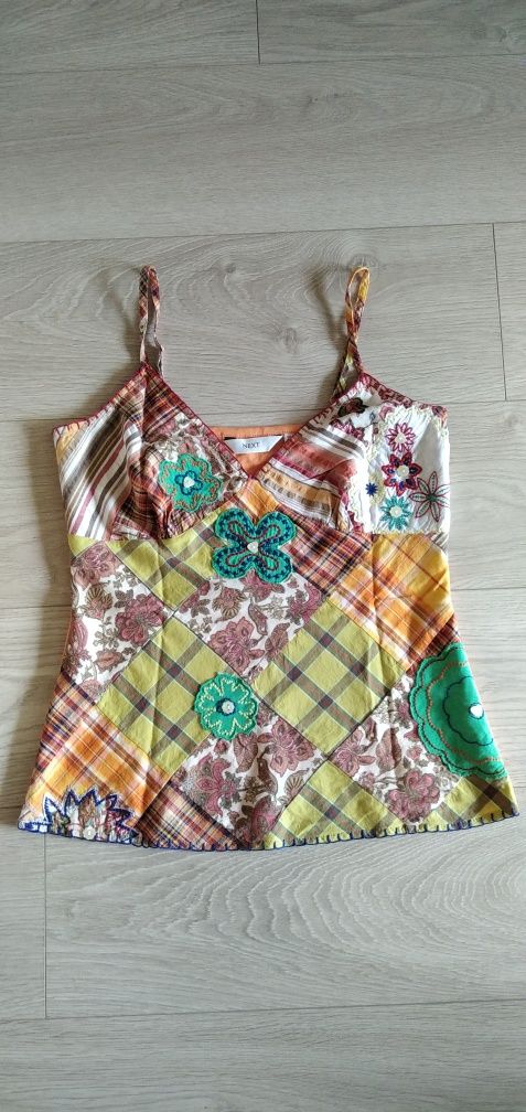 Koszulka na ramiączkach NEXT r. 38, styl boho
