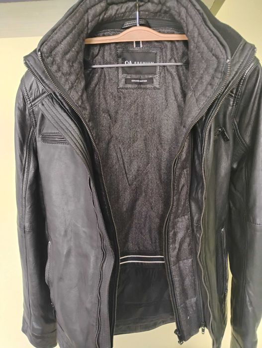 Kurtka Skórzana Młodzieżowa-Męska Czarna - S