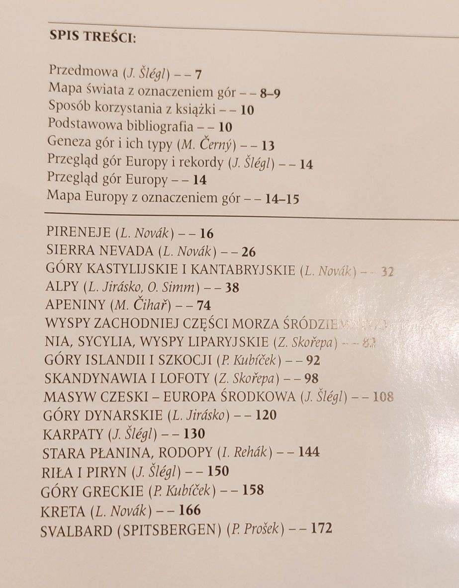 Góry Europy album mapy szlaki turystyczne przewodnik wspinaczka