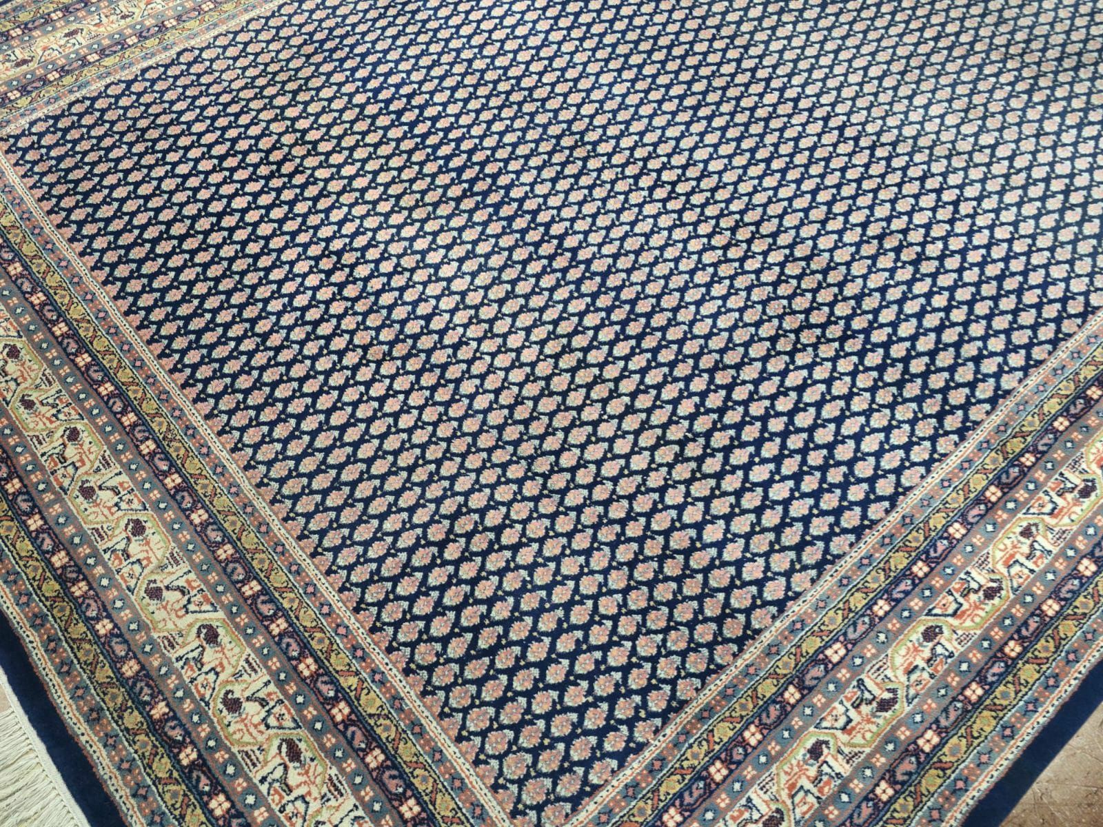 Indo Mir - Tonacja Granatu - Perski dywan - Wełniany - 225 x 340 cm