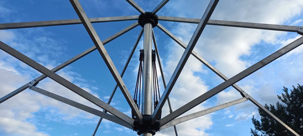 Okazja Aluminiowy  Stelaż Parasol Ogrodowy Piwny Słoneczny Barowy 4m
