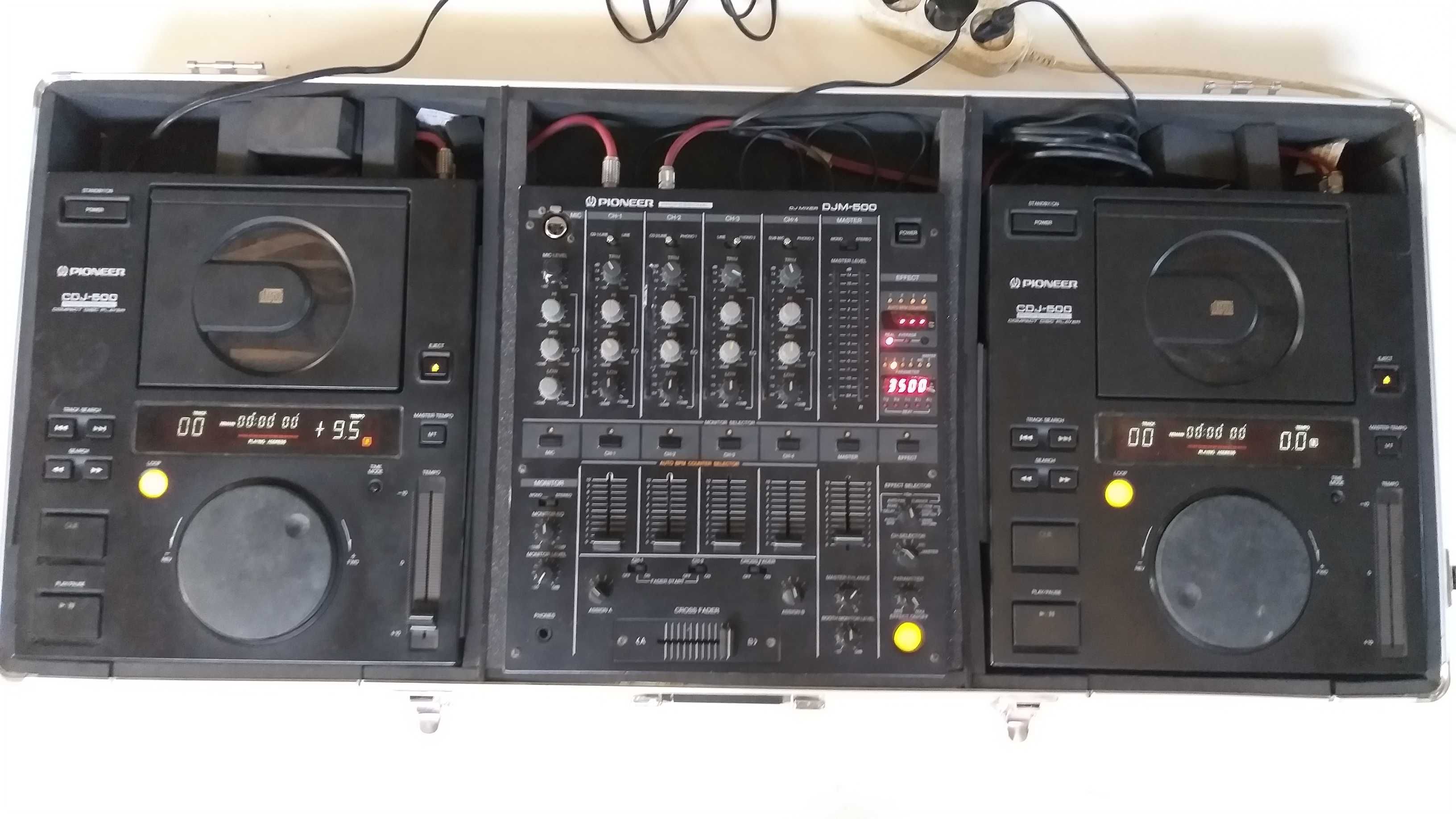 Kit DJ Pioneer DJM-500 + 2 CDJ-500 + Flightcase