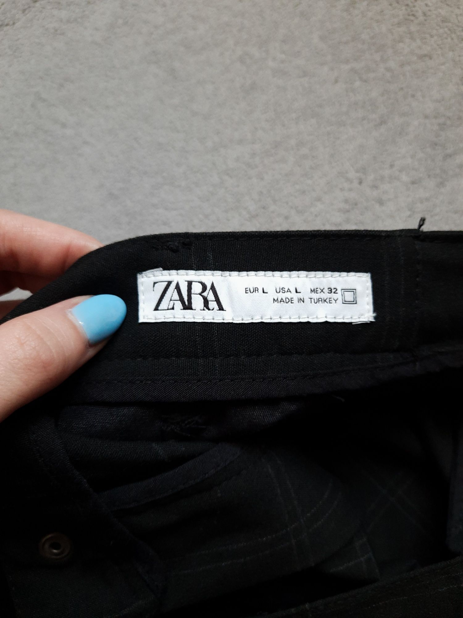 Spodnie męskie w kratę ZARA rozm. L
