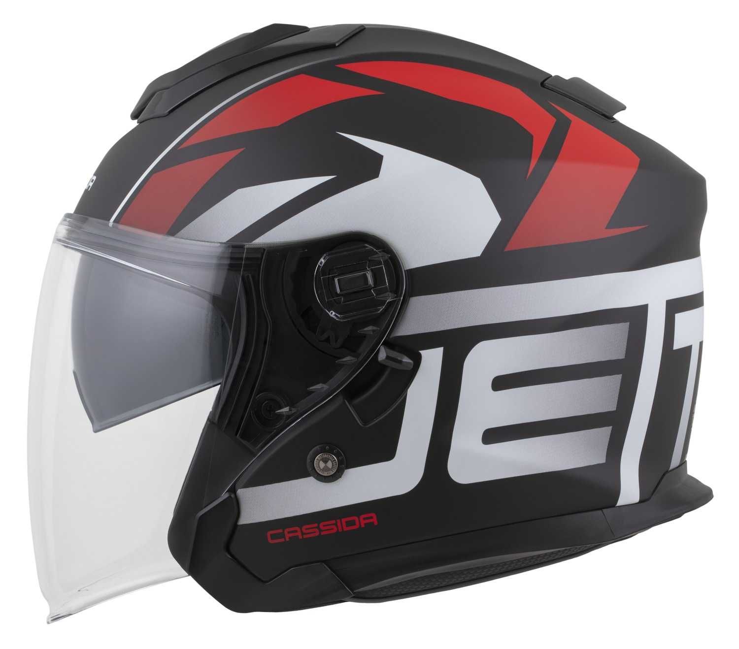 Kask motocyklowy Cassida Jet-Tech szyba antyfog interkom ready XS-XXL