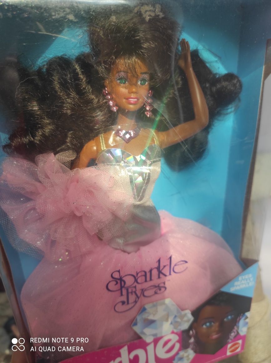 Nowa unikatowa lalka barbie Sparkle Eyes AA African American collector