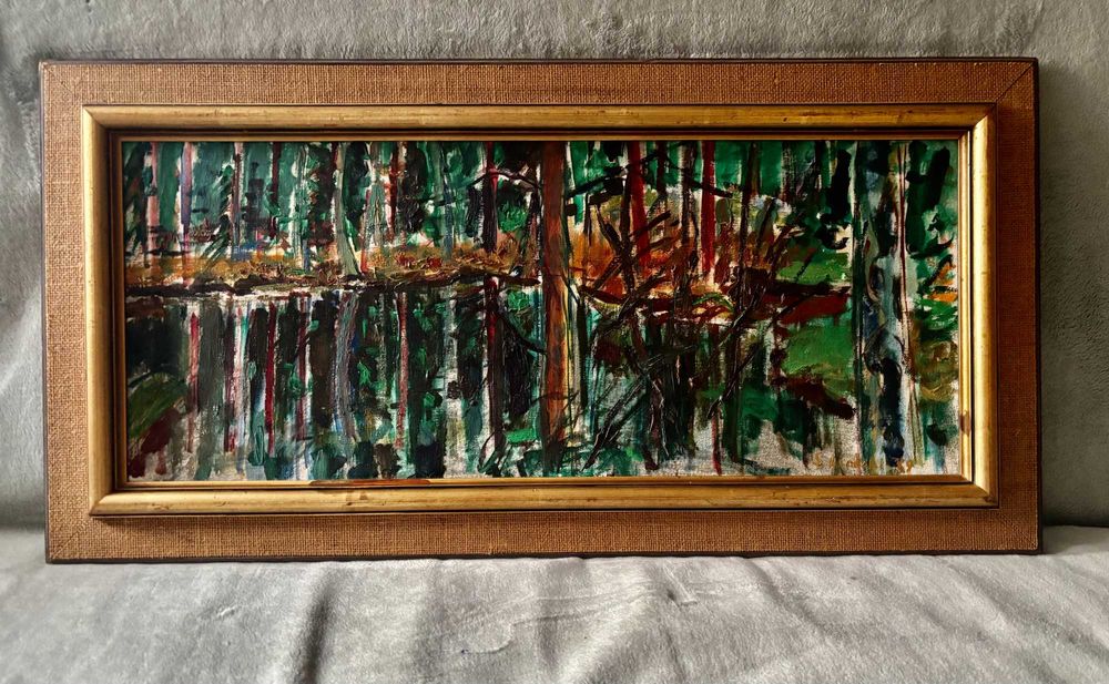 Obraz olejny na płótnie, w poziomie, 40x80