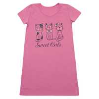 Трикотажна нічна сорочка для дівчинки, дитяча піжама на весну