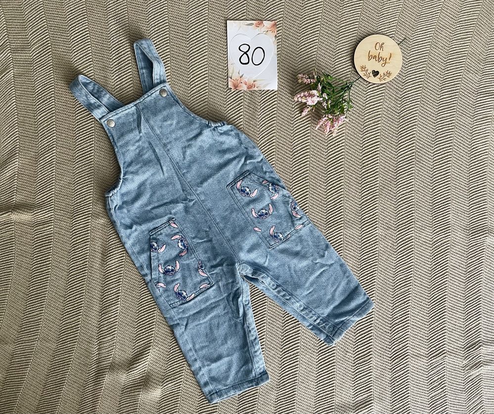 Wyprzedaż jak nowe ogrodniczki stich primark 80