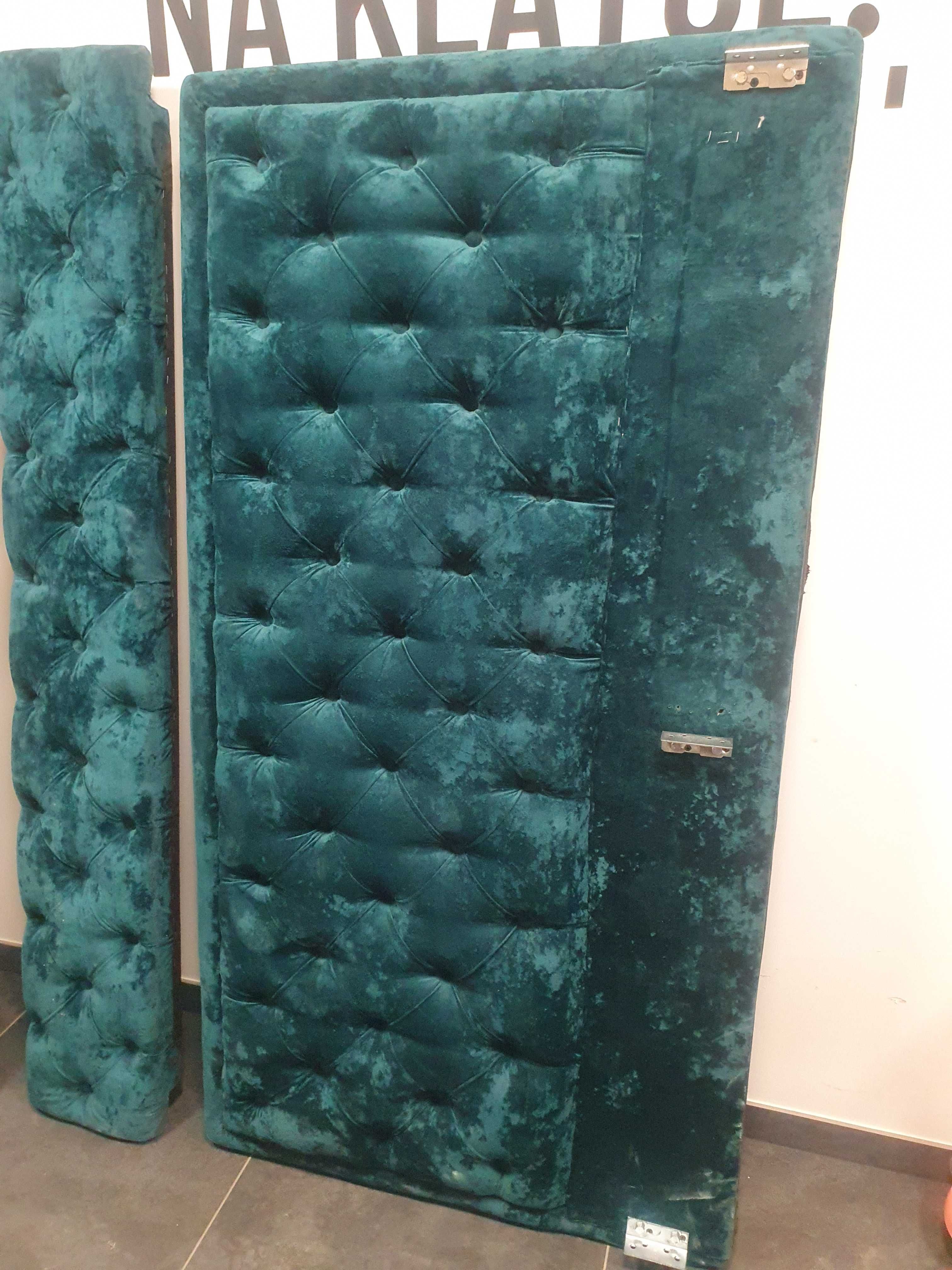 Łóżko tapicerowane zielone na materac 160x200