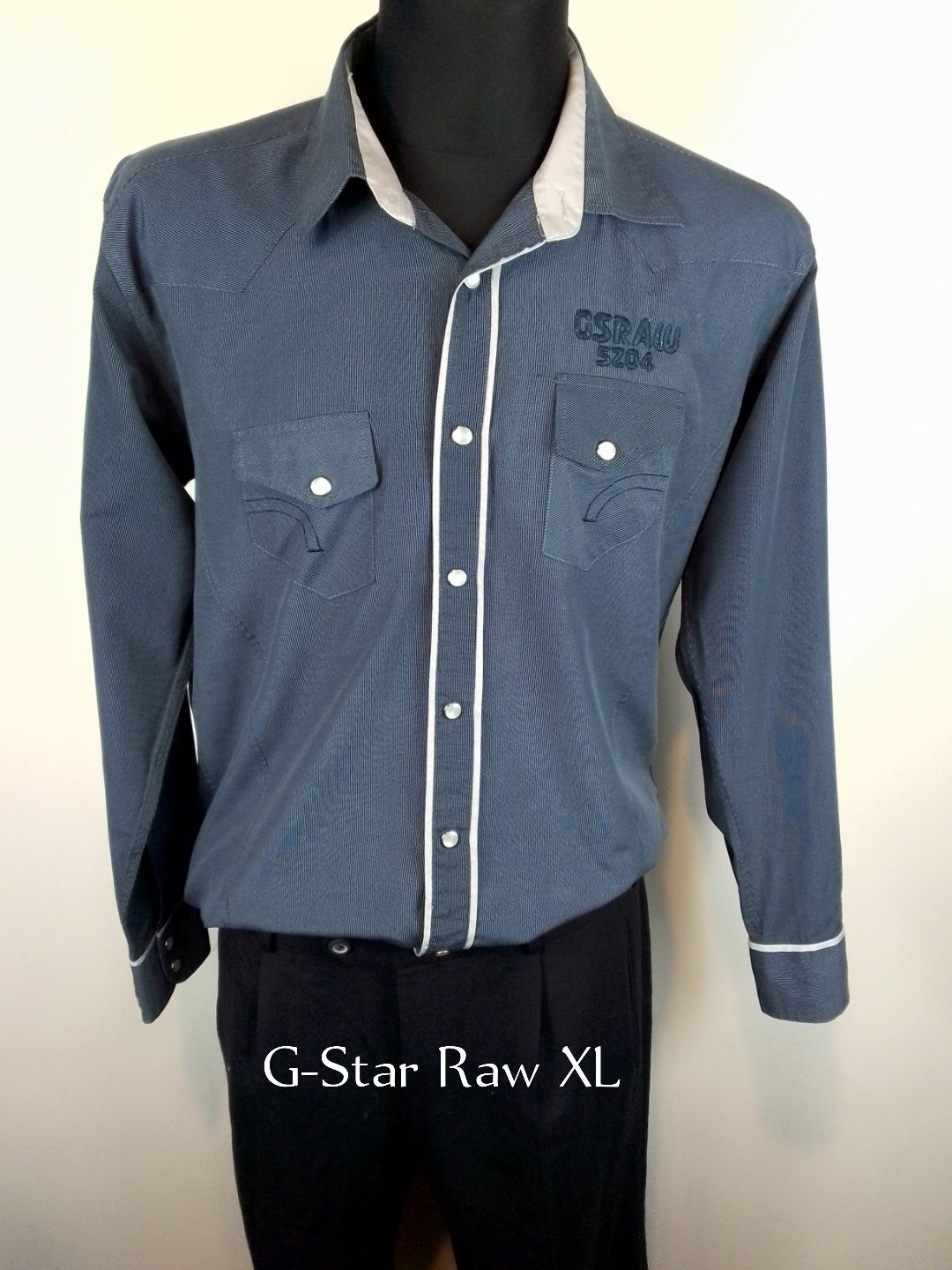 G-Star Raw niebieska bawełniana koszula męska XL
