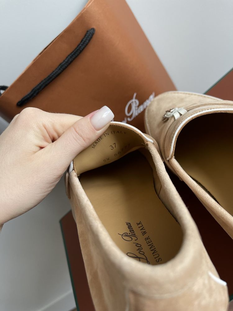 Женские бежевые лоферы лоро пиана loro piana наличие