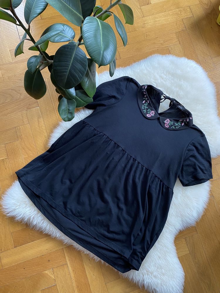 Czarna bluzka plus size / bluzka ciążowa House rozmiar XL ( 42 )