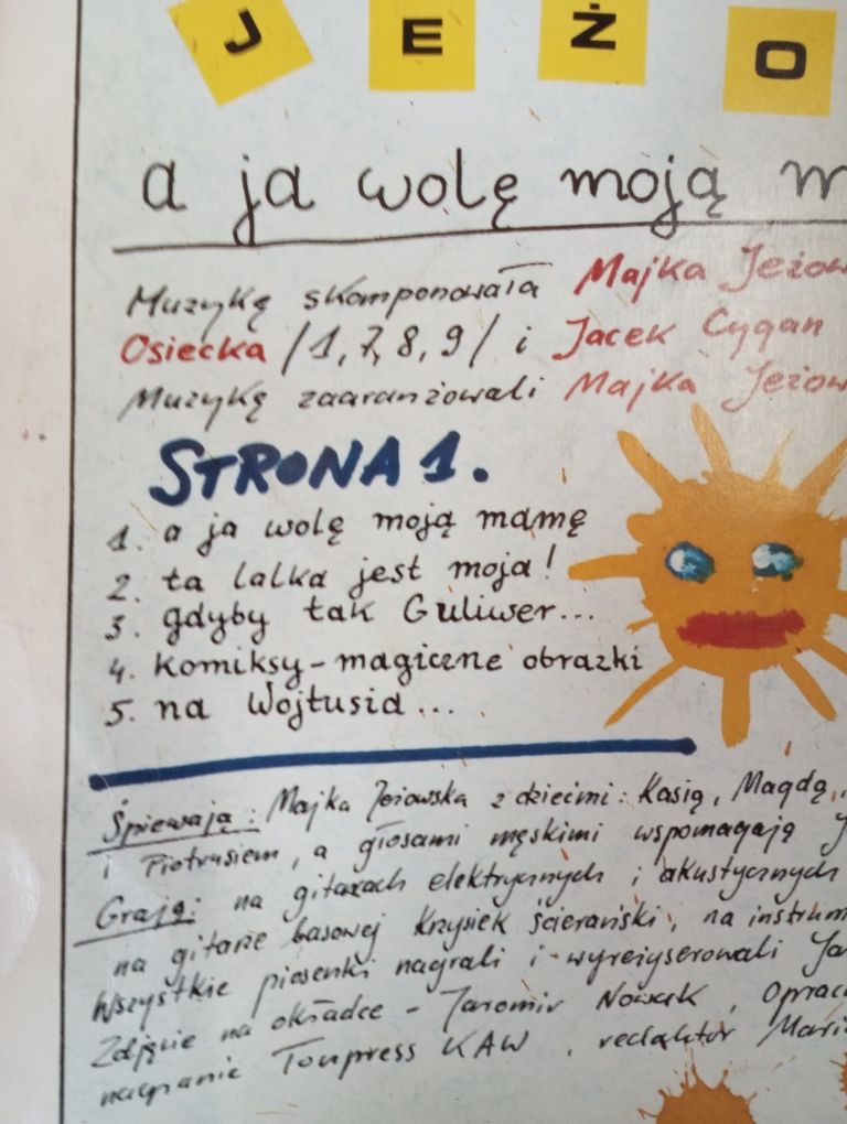 Płyta winylowa - Majka Jeżowska - "a ja wolę swoją mamę"