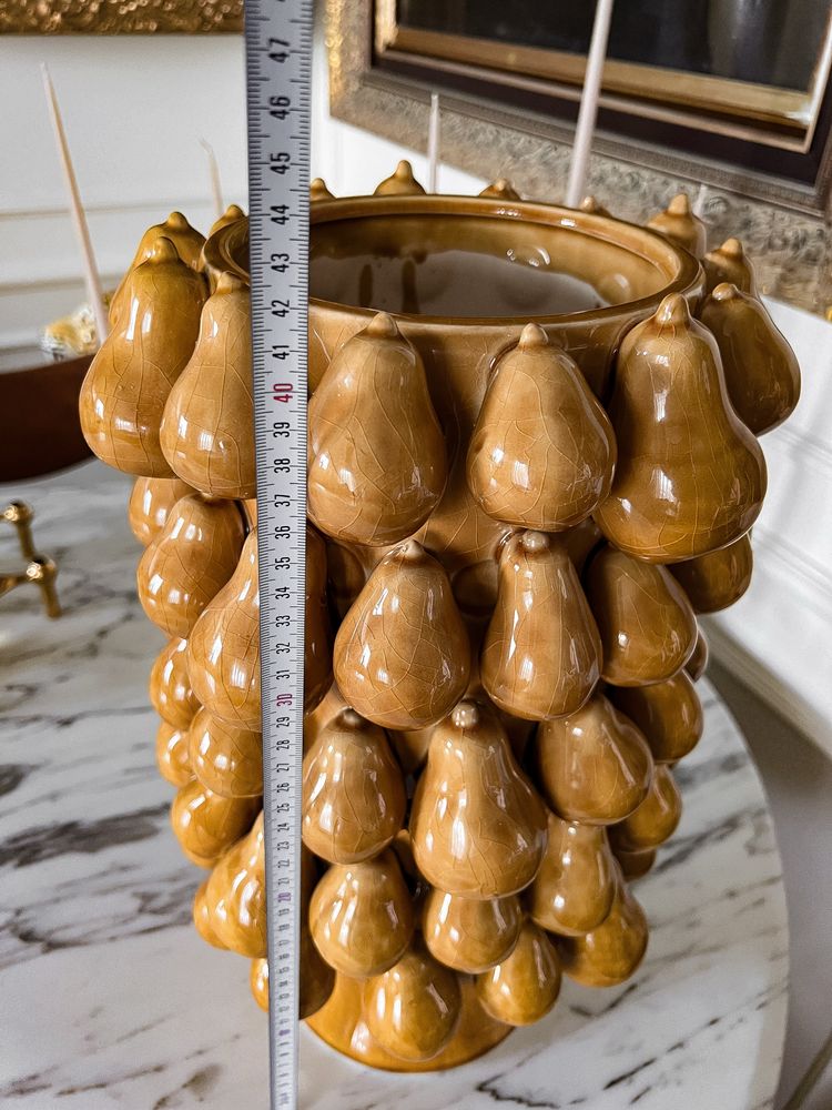 Ogromny ciężki wazon ceramiczny gruszki gruszka unikat Wloski Italy