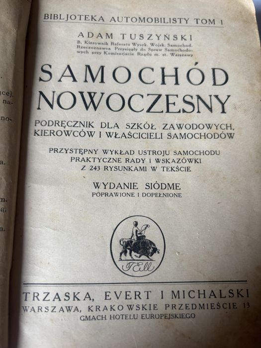 Samochód nowoczesny Adam Tuszyński, wydanie 1939 r.