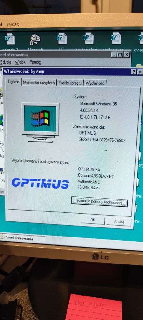 Komputer Optimus Absolwent K6-200