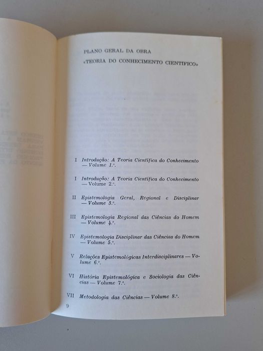 Teoria do conhecimento científico - Armando Castro, Volume 1, 1975