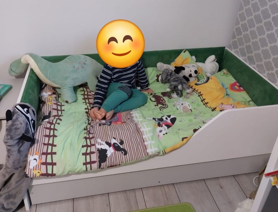 Tapczanik łóżko dziecięce Klupś 140x70 z materacem