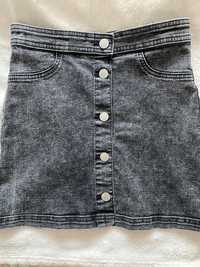 Spódniczka jeans szara h&m