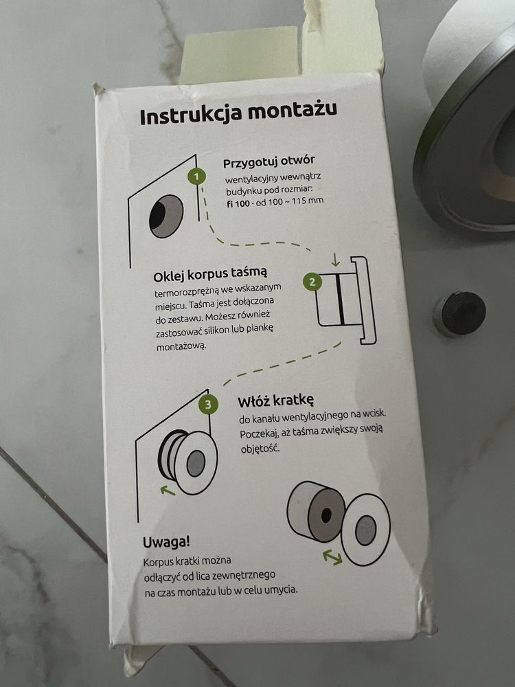 Kratka wentylacyjna fi 100