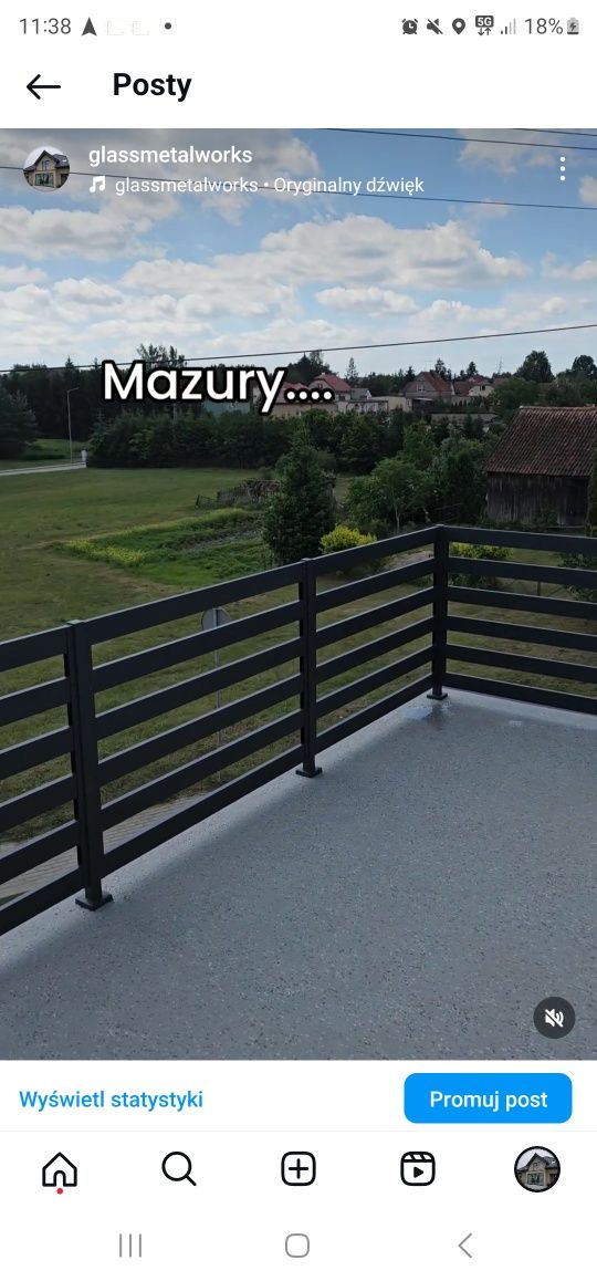 PROMOCJA!!Balustrady panelowe balkon francuski