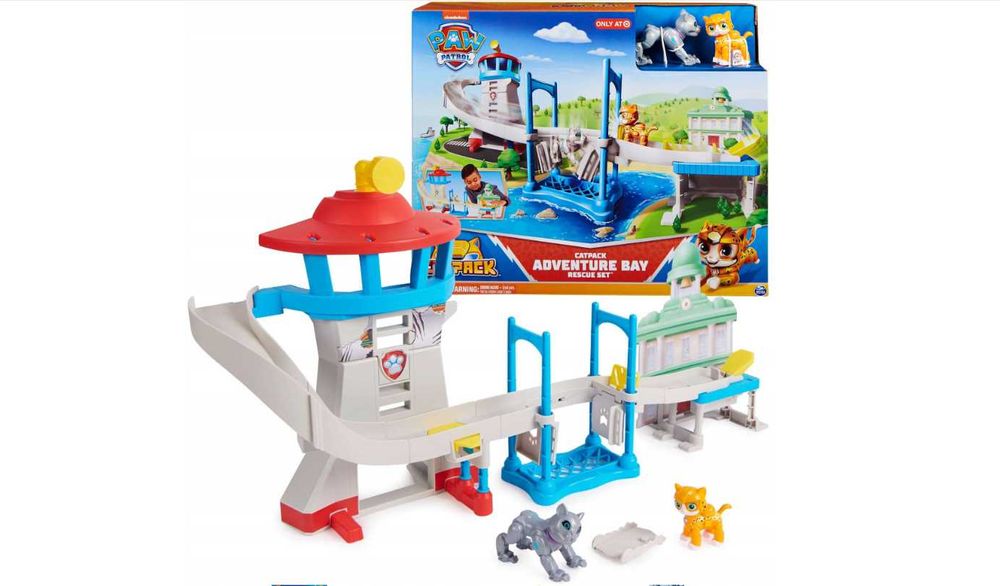 Psi Patrol Cat Pack Zestaw Adventure Bay + figurki Duża Baza