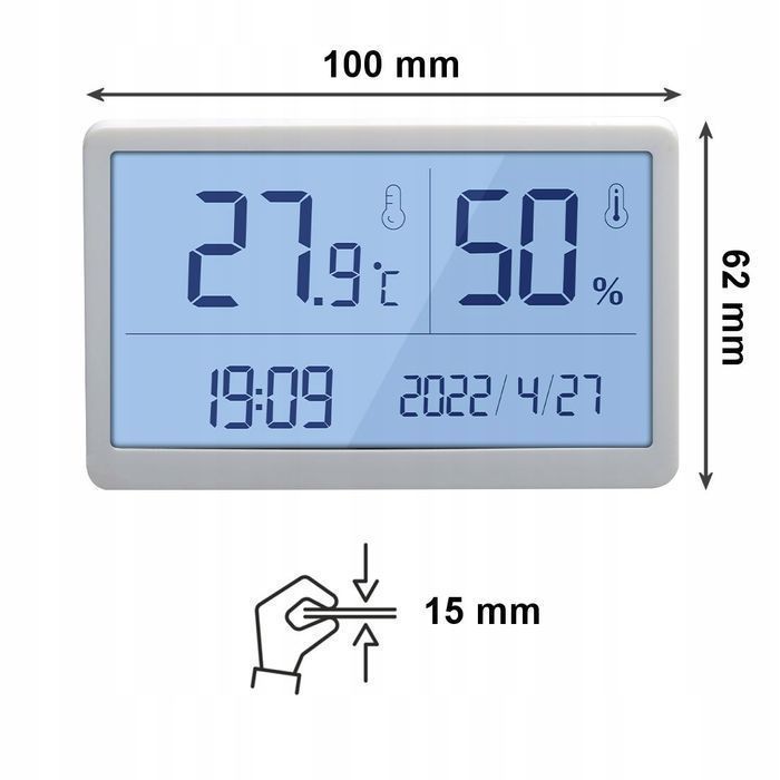 Termohigrometr higrometr termometr wilgotność temp