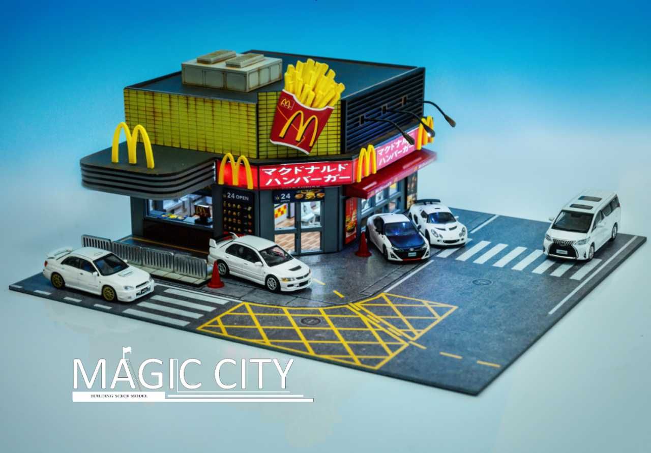 1/64 Magic City Dioramas - mcdonald - oficina automovel