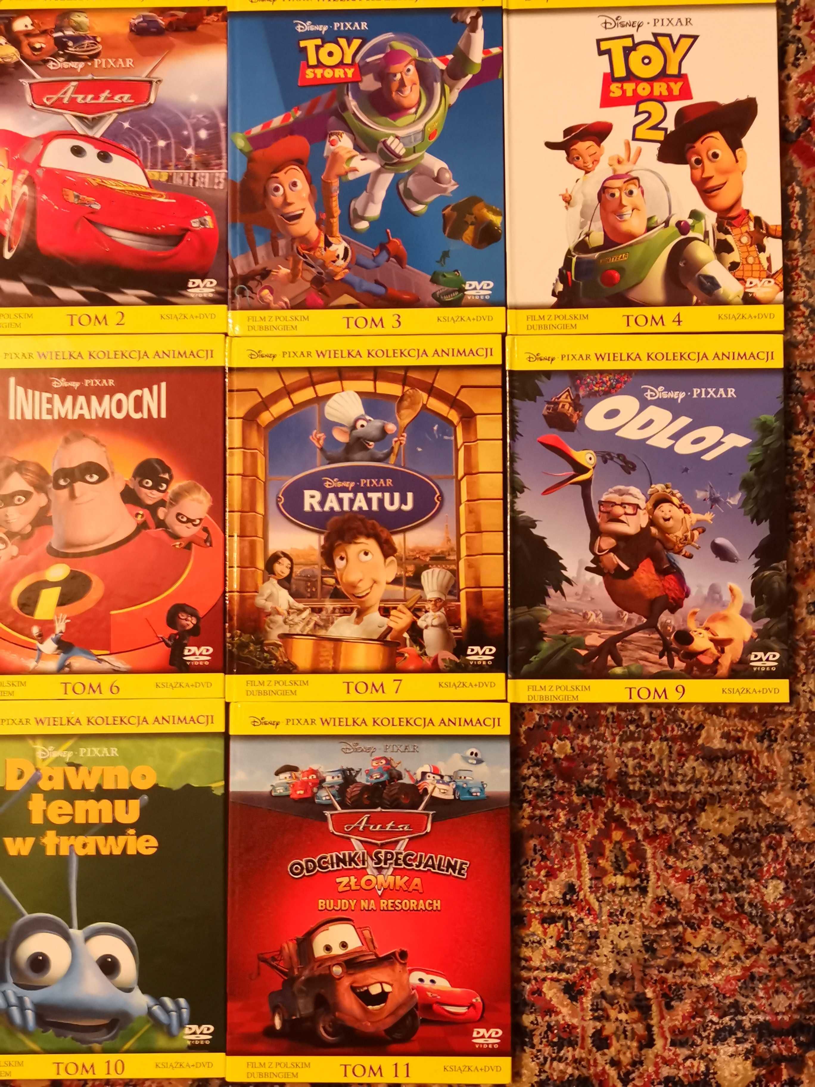 Kolekcja 10 Bajek Książka+ DVD Disney Auta Toy Story Odlot Ratatuj