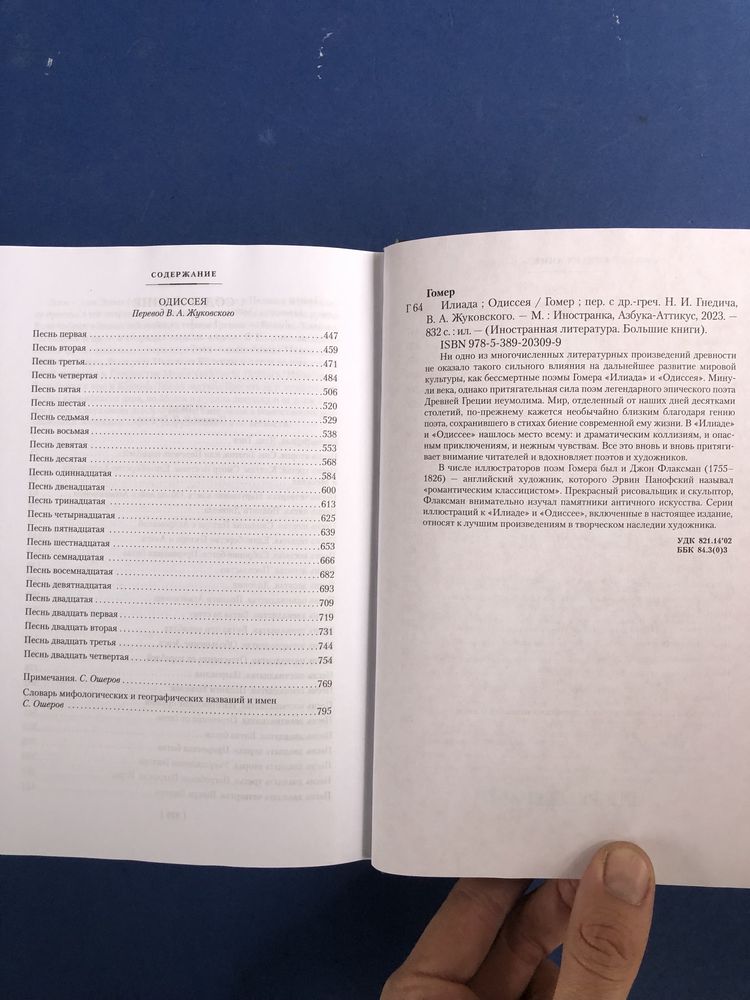 Гомер Илиада Одиссея большие книги