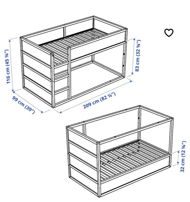 Cama IKEA KURA - solteiro