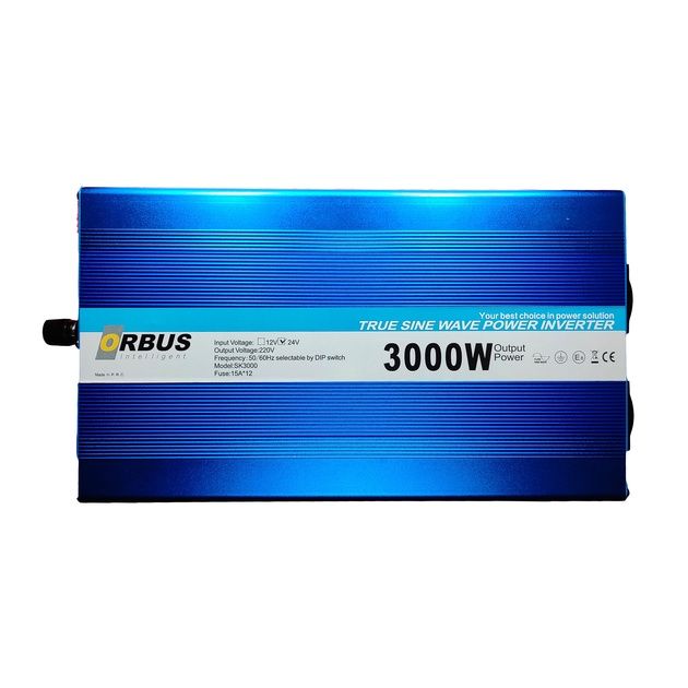Інвертор напруги Orbus SK3000, 3000 Вт, 24/220 В, правильна синусоїда