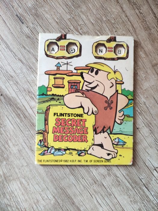 Mini komiks Flinstonowie The Flinstones Secret Message Decoder 1982 r.
