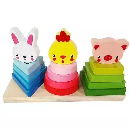 Układanka drewniana Zwierzęta. Smily Play