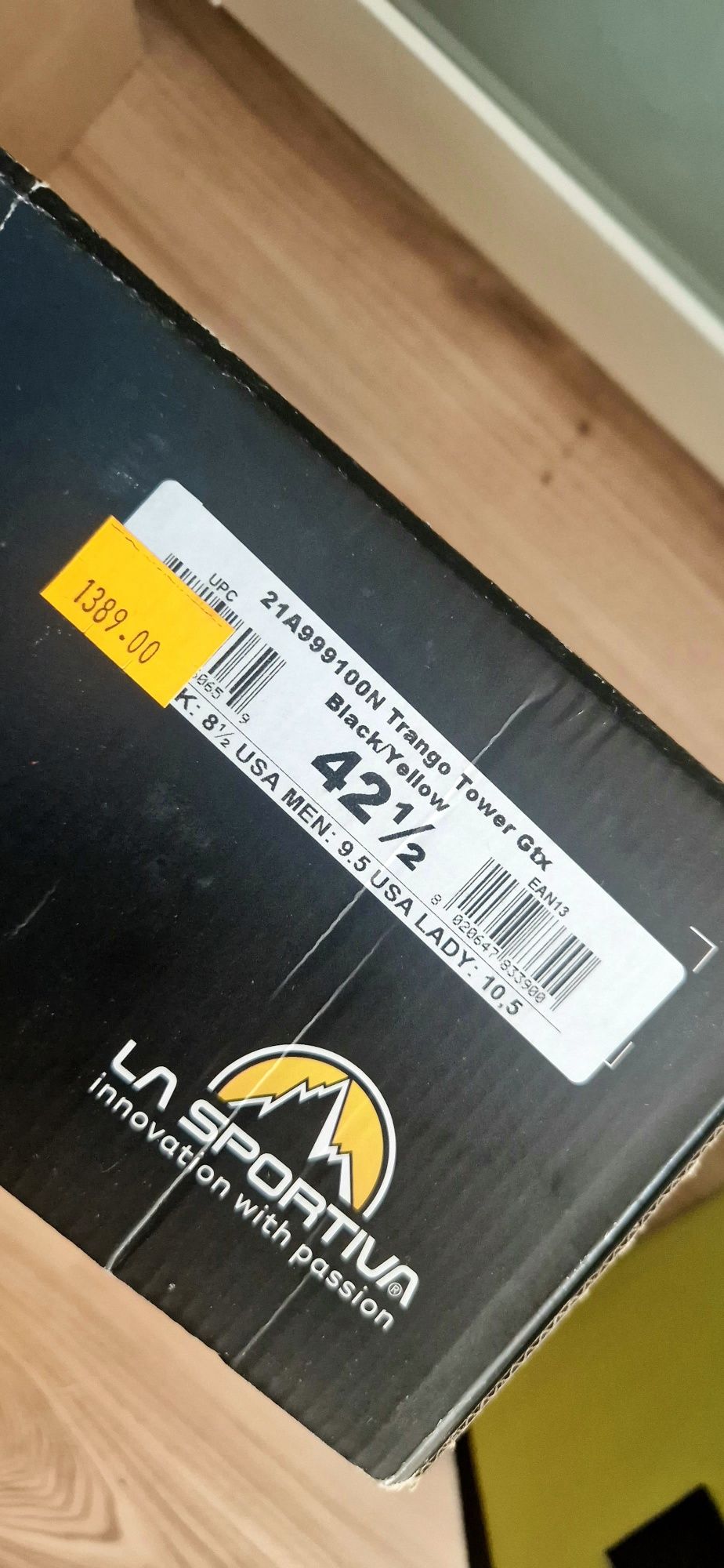 Buty wysokogórskie La Sportiva Trango Tower GTX - black/yellow 42.5