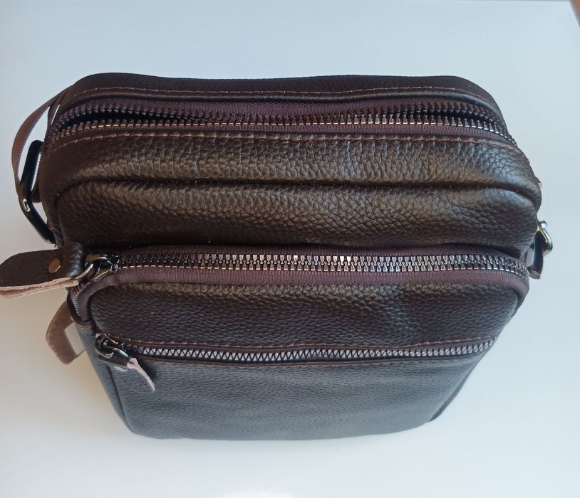 Сумка месенджер шкіряна